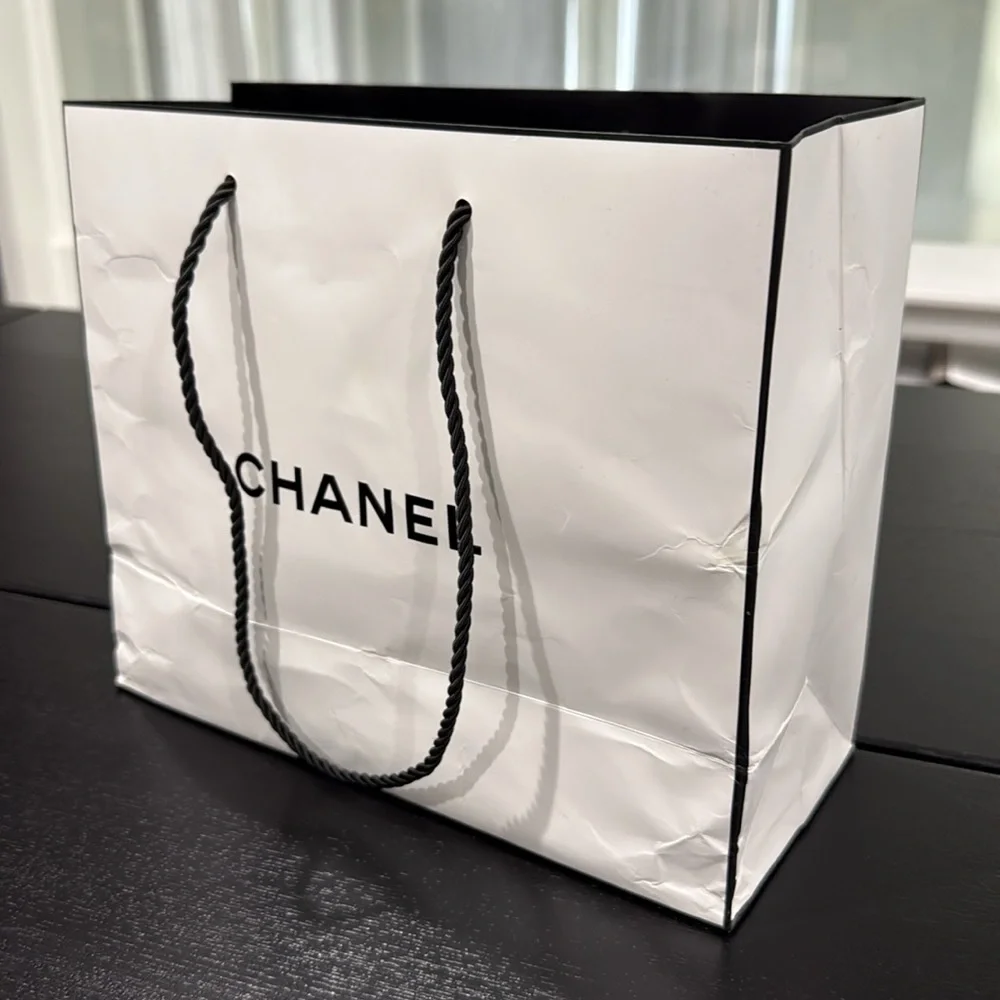 Chanel Classic White Shopping Gift Display Bag